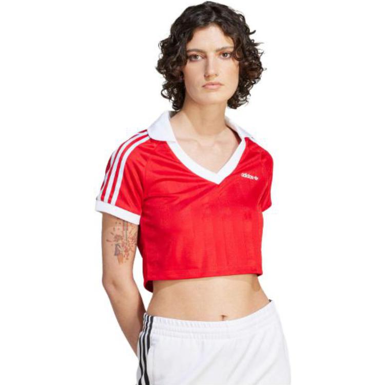 (WMNS) adidas Football Crop Top 'Red' IR9778