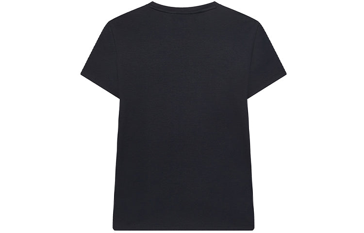 (WMNS) FILA Alphabet Printing Casual Sports Round Neck Short Sleeve Navy Blue F11W028132FNV