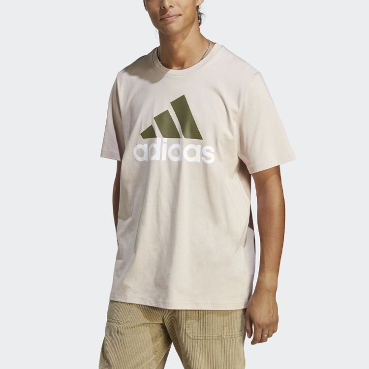 adidas Essentials Single Jersey Big Logo T-shirt 'Wonder Taupe' IC9356