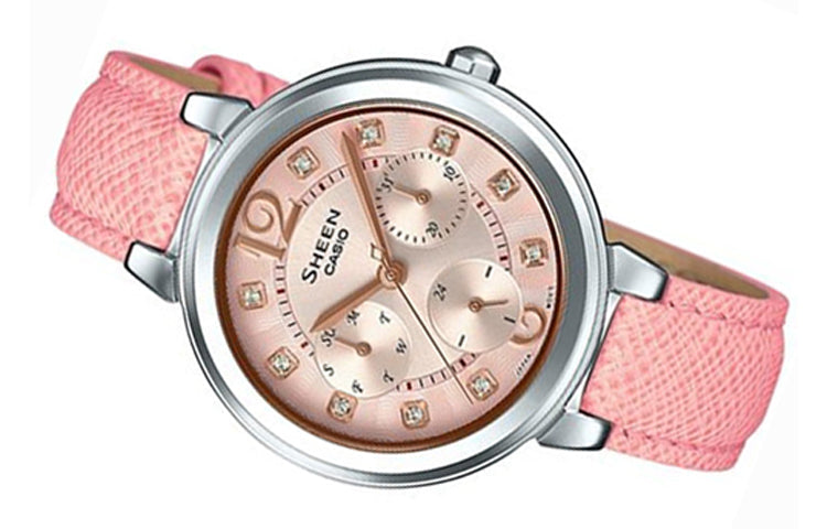 CASIO Quartz SHEEN Stainless Steel Strap Pink Analog SHE-3048L-4A