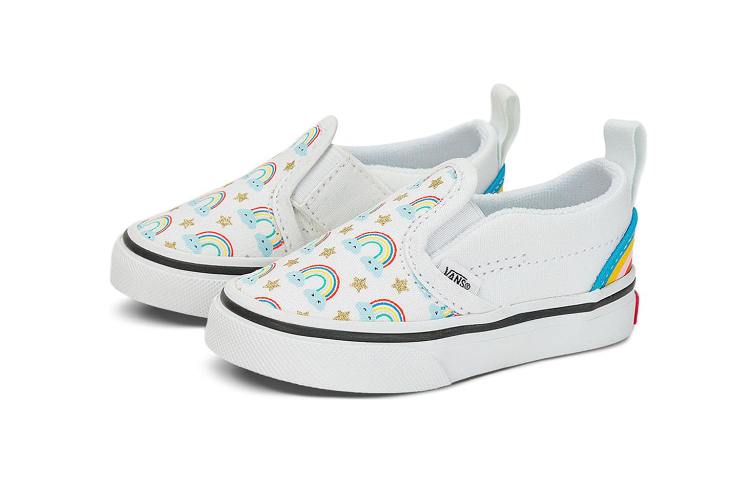 (TD) Vans Slip-On Hook and Loop 'Rad Rainbow' VN0A3488AHP