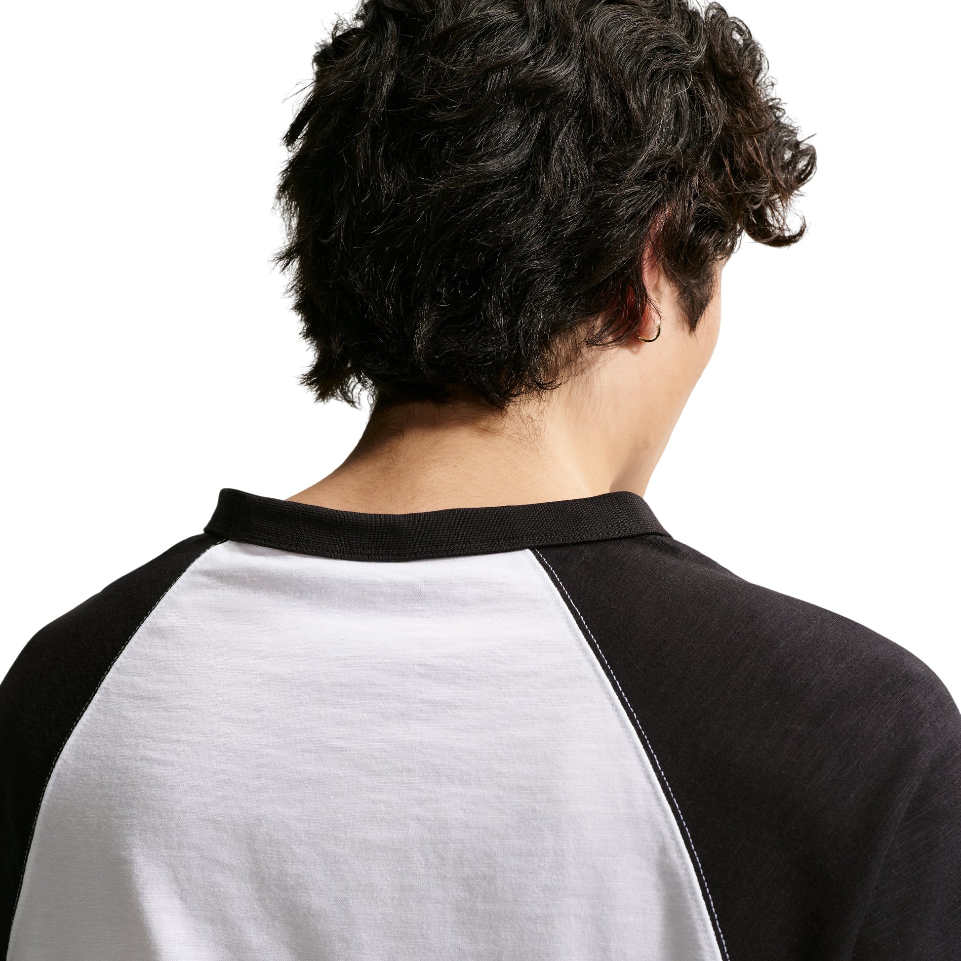 Nike Sportswear Club 3/4 Sleeve Raglan Top 'Black White' IF0756-010