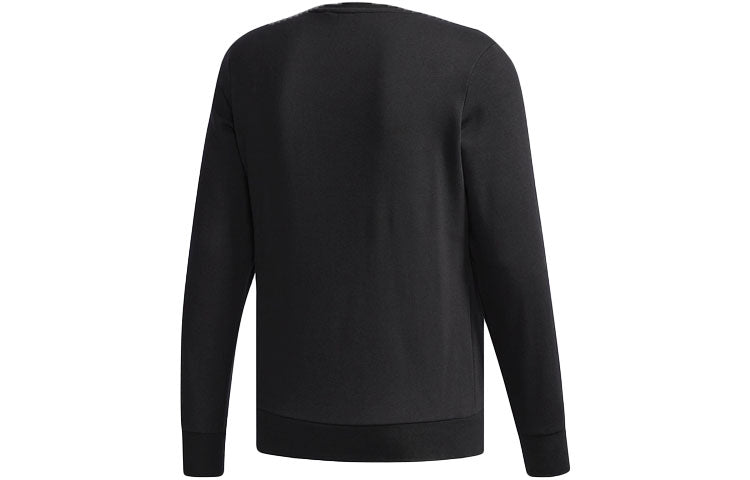 adidas Gfx Crew Hd Red Logo Printing Sports Round Neck Pullover Black CV6269