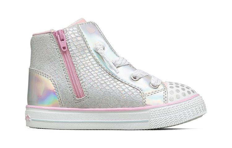 (PS) Skechers Shuffle Lites 'Grey White' 314918NG-SLPK