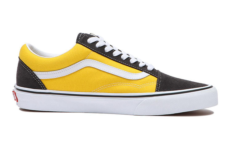 Vans Old Skool Low Tops Casual Skateboarding Shoes Big Boys Black Yellow VN0A5JMIB61