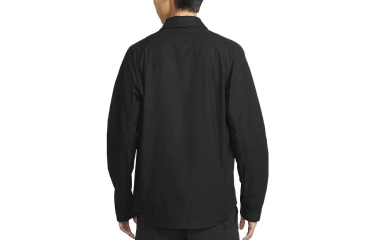 Nike Solid Color Shirt Jacket Black DH2898-010