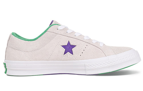 Converse Mens One Star Ox Grand Slam Suede 'White/Court Purple/Green 160592C