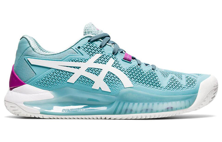 (WMNS) ASICS Gel Resolution 8 Clay 'Smoke Blue White' 1042A070-403