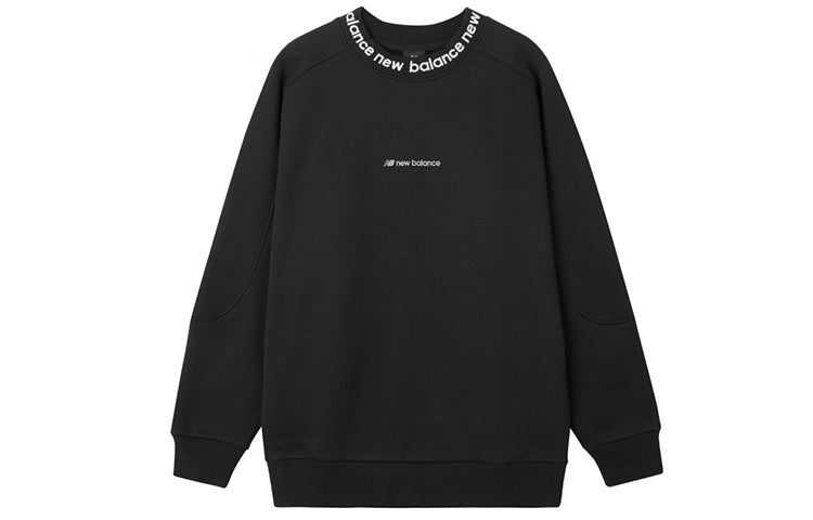 New Balance Graphic Print Sweatshirt Asia Sizing 'Black White' AMT04365-BK