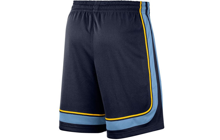 Nike SW Fan Edition Gray Memphis Grizzlies Casual Sports Basketball Shorts Blue AH3874-419