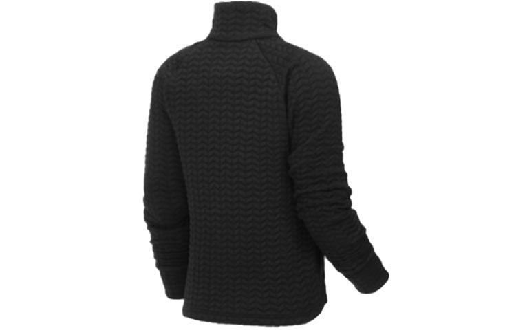(WMNS) New Balance Splicing Stand Collar Solid Color Slim Fit Jacket Black WJ13118-BK