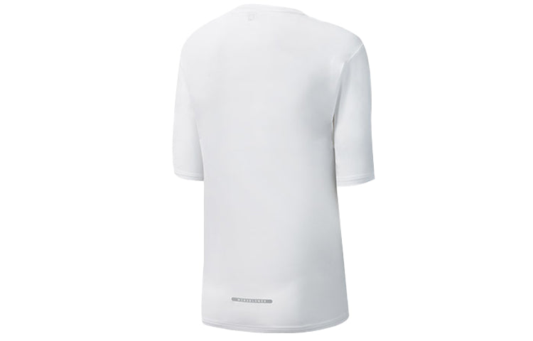 Men's FILA Water Ripple Printing Running Short Sleeve White T-Shirt A11M022108F-WT