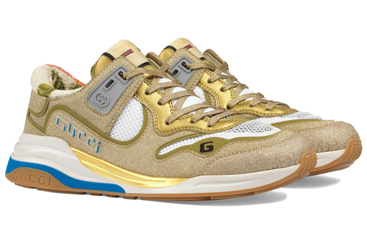 (WMNS) Gucci Ultrapace 'Gold Sparkling Fabric' 602228-HW910-8060