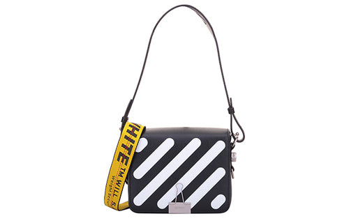 (WMNS) OFF WHITE Cowhide Stripe Black Messenger Bag 'Black White' 0WNA011R184230511001