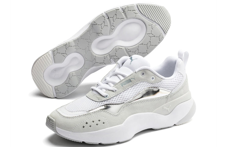 (WMNS) PUMA Lia Pop Trainer 'White Silver' 371736-03