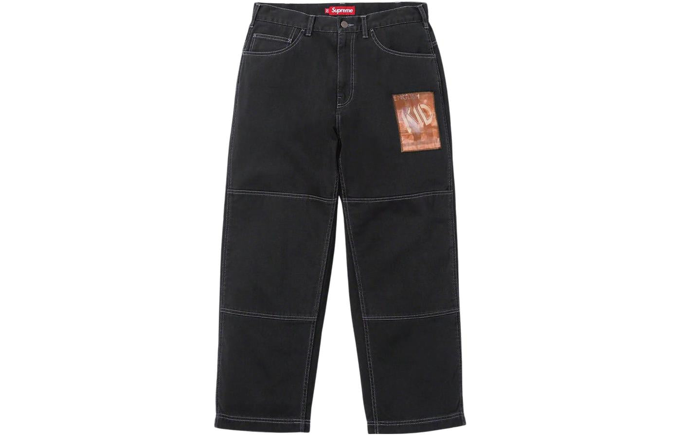 Supreme x Mark Leckey FW23 Week4 Dream English Kid Twill Panel Pants 'Black' SUP-FW23-088