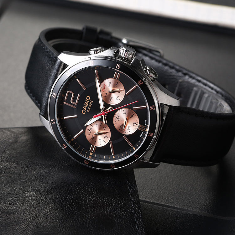 CASIO Quartz Limited Edition Mens Black Analog MTP-1374L-1A2