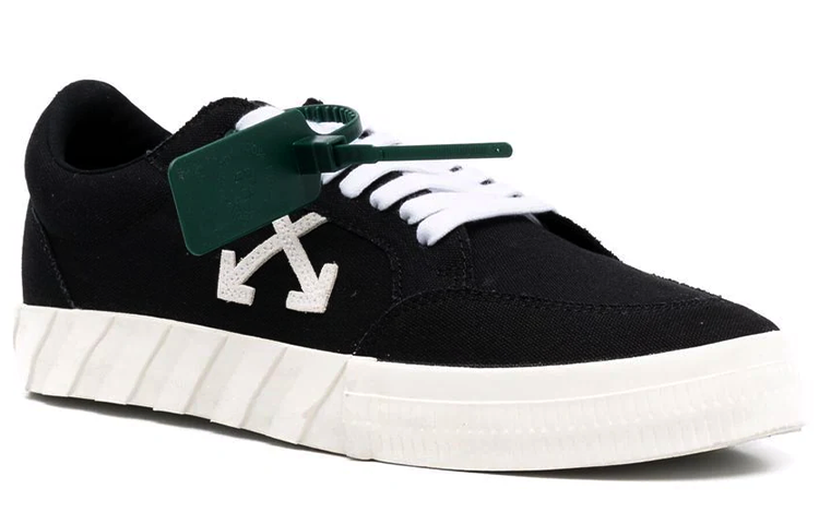 Off-White Low Vulcanized Canvas Sneaker 'Black White Orange' OMIA085C99FAB0021001