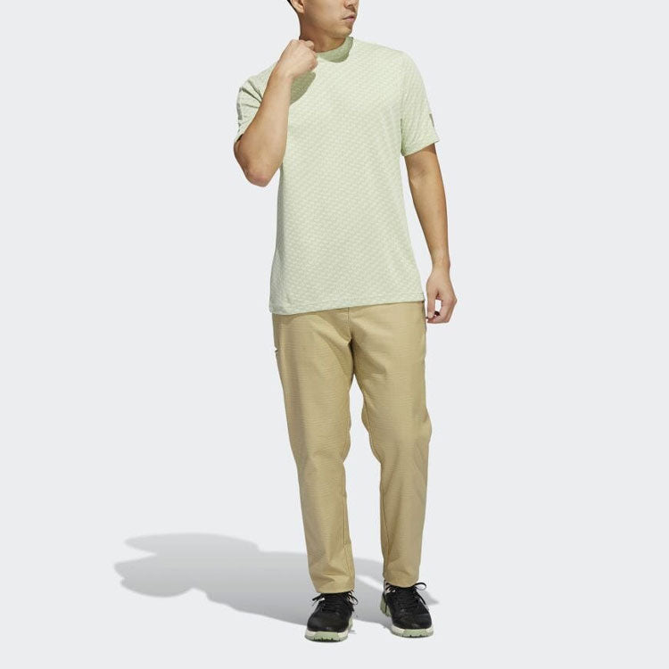 Men's adidas Solid Color Plaid Printing Casual Long Pants/Trousers Japanese Version Khaki HA3609