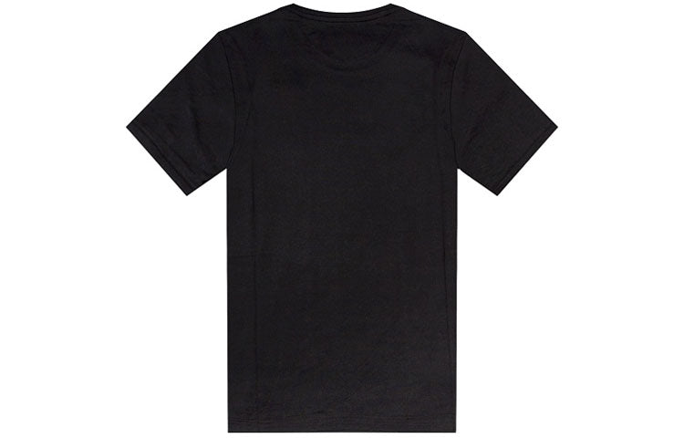 Men's FENDI Signature Round Neck Short Sleeve Black T-Shirt FY0894A2HKF0QA1