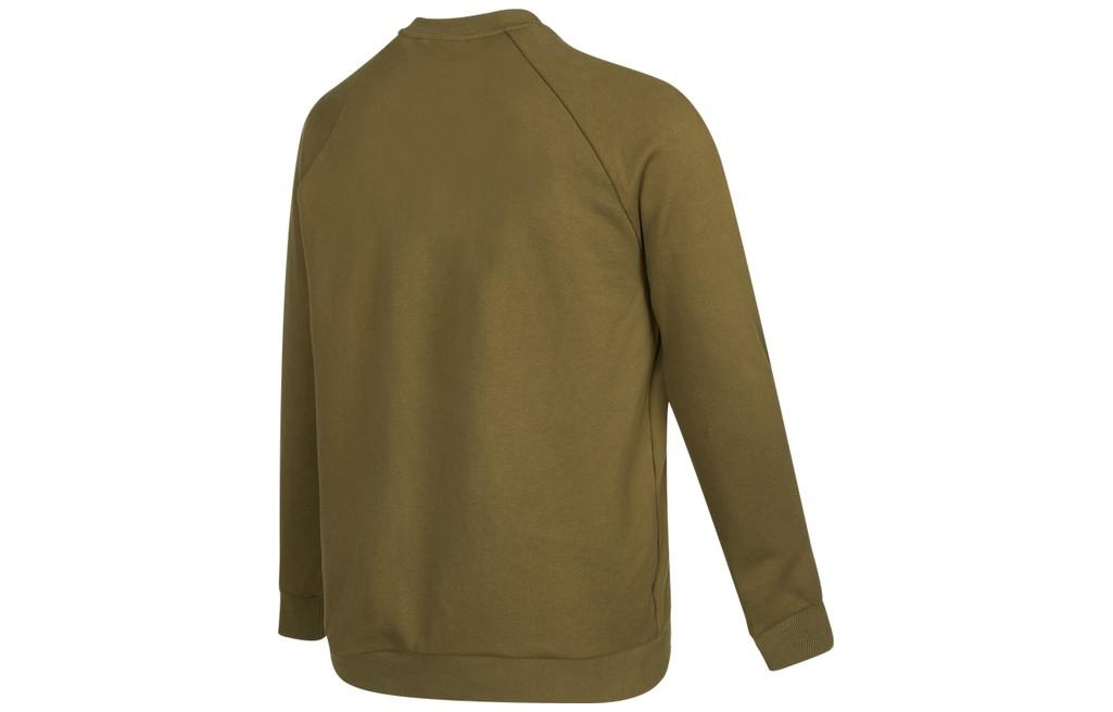 Men's adidas originals Alphabet Large Logo Printing Round Neck Pullover Military Green H06652