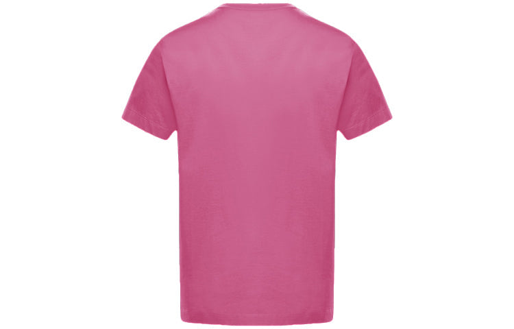 Men's Moncler Solid Color Short Sleeve Round Neck Pink Red 0918C733008390Y551