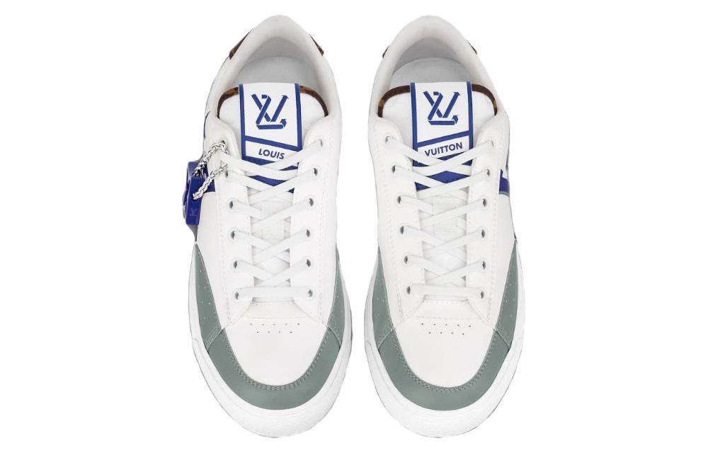 LOUIS VUITTON Charlie Sneakers 'White Green Blue' 1ABYVN