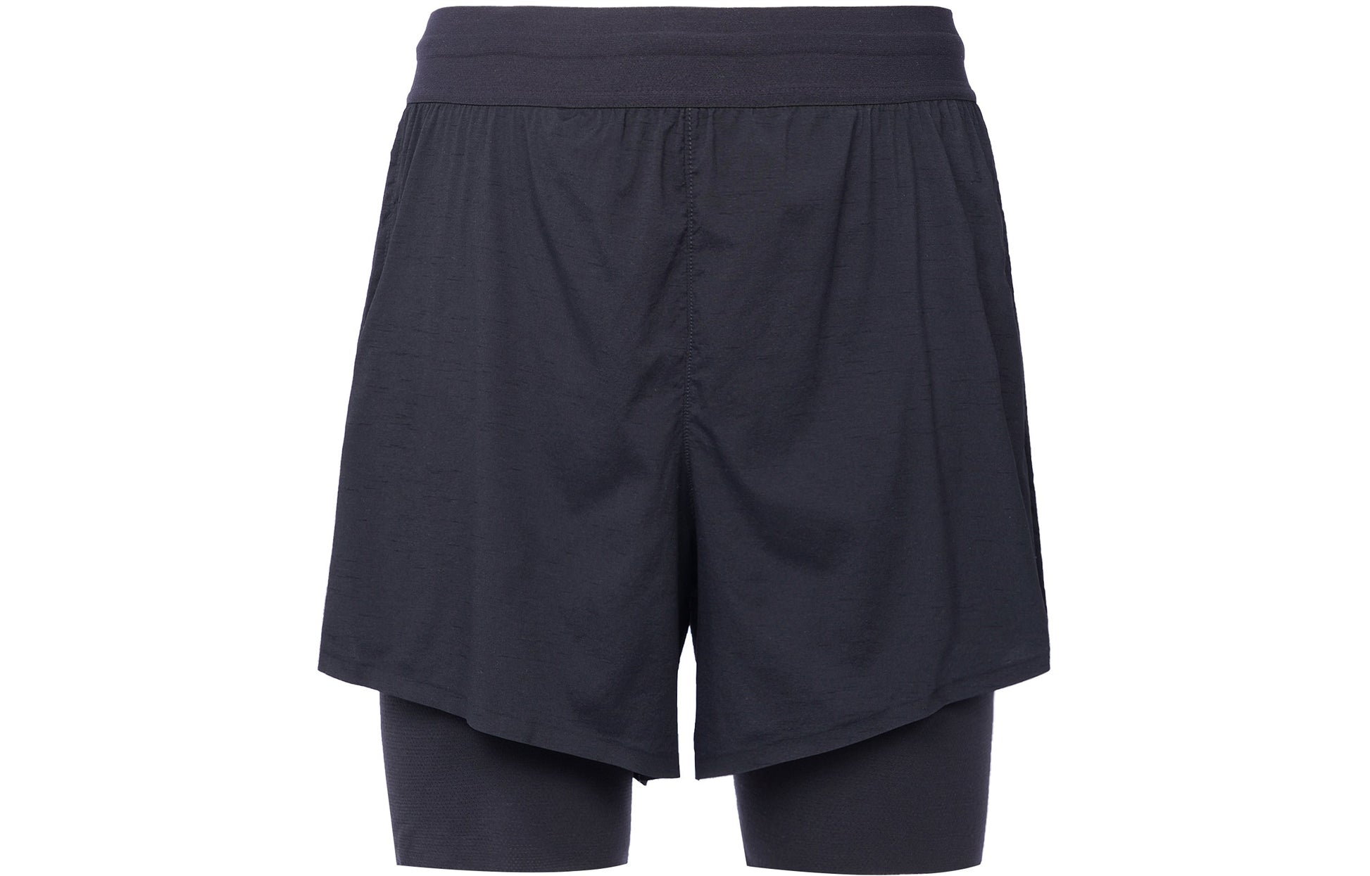 Nike Yoga Solid Color Lacing Breathable Casual Sports Shorts Black DN1521-010