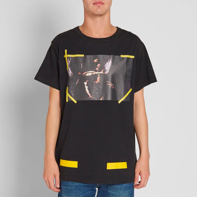 Off-White Black White 7 Short Sleeve Black OMAA002F161850361099