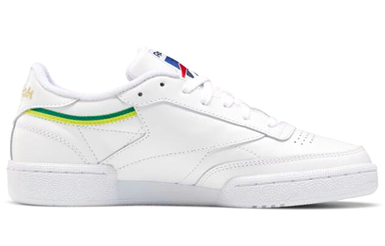 (WMNS) Reebok Club C 85 'Collage of Flags - White Yellow' EG5984