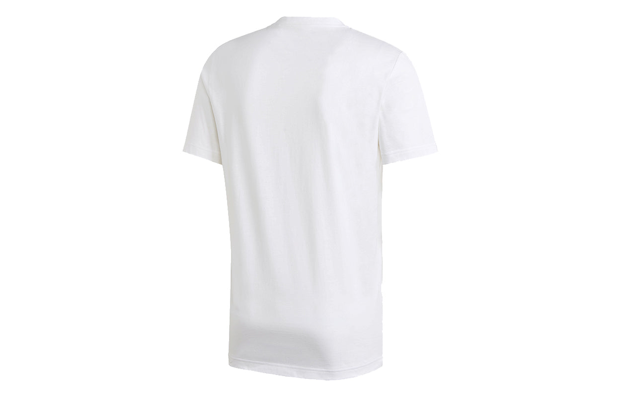 adidas neo ESSENTIALS logo Printing Minimalistic Short Sleeve White GD5383