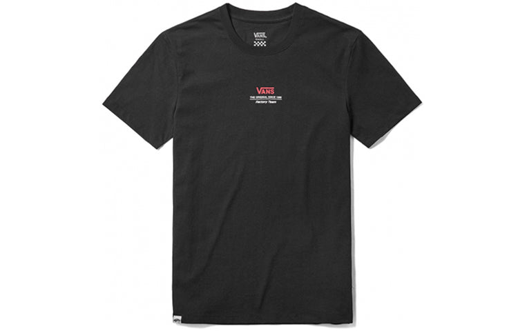 Vans Skateboard Printing Short Sleeve Couple Style Black VN0A3ZO7BLK