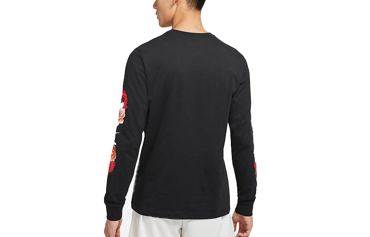 Nike Dri-FIT Alphabet logo Printing Long Sleeves Casual Black CV2109-010