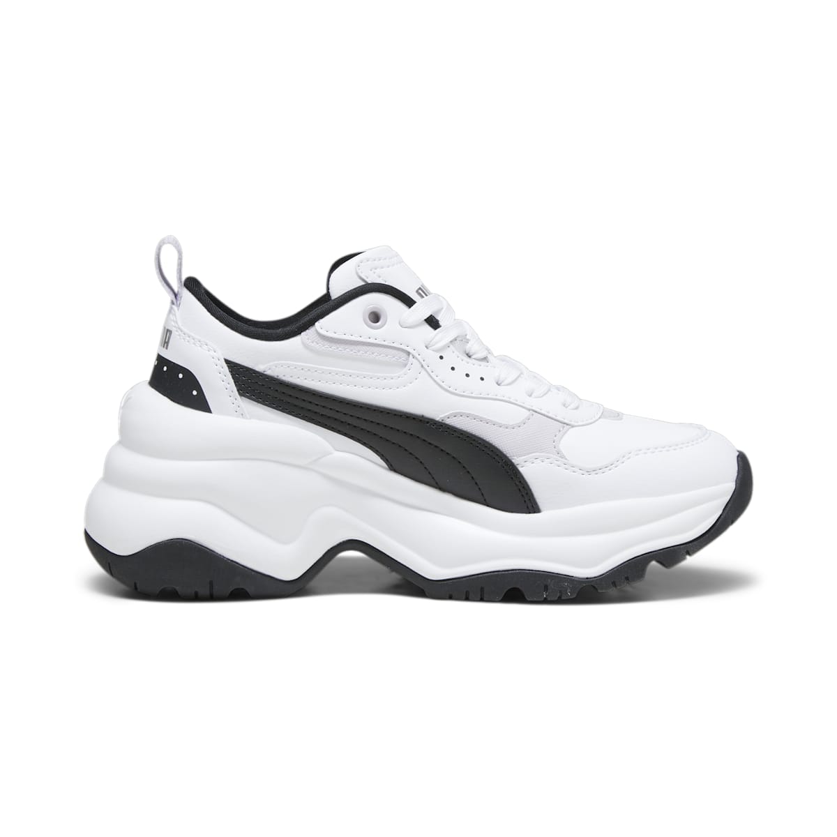(WMNS) PUMA Cilia Wedge 'White Black Lavender' 393915-01