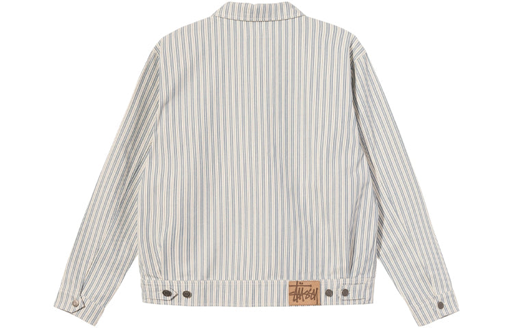 Stussy Loose Stripe Long Sleeves Jacket Unisex Creamy White 115564