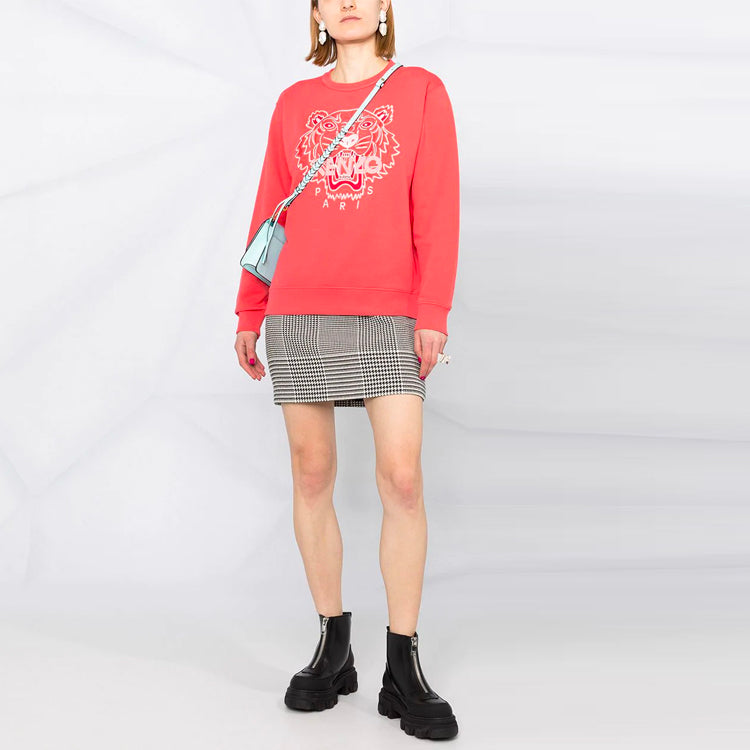 (WMNS) KENZO SS21 Embroidery Logo Swea Orange FB52SW8244XA-18