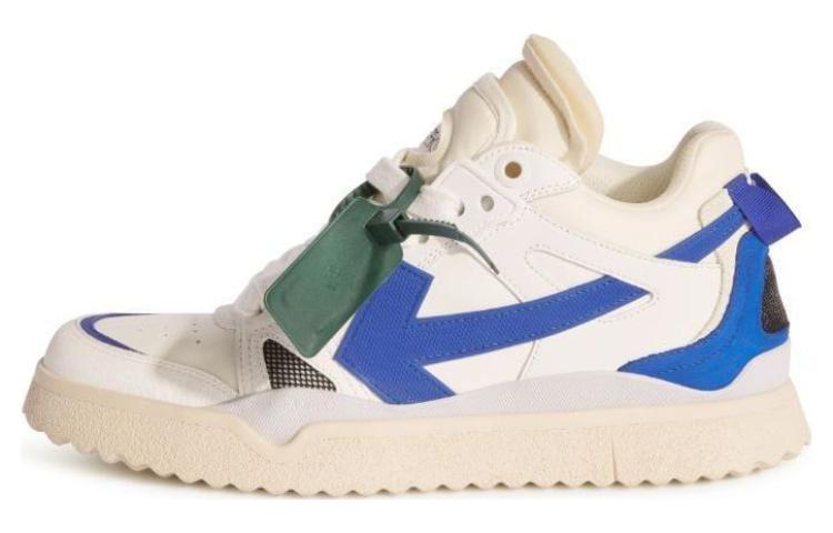Off-White Sponge Mid-Top Sneakers 'White Blue' OMIA234F23LEA0010169