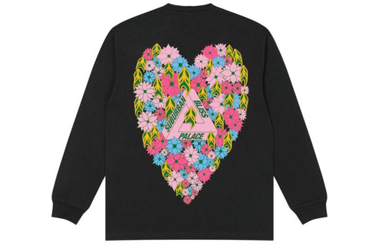 PALACE Unisex Printing Round-neck Sweatshirt Black PAL-FW20-465