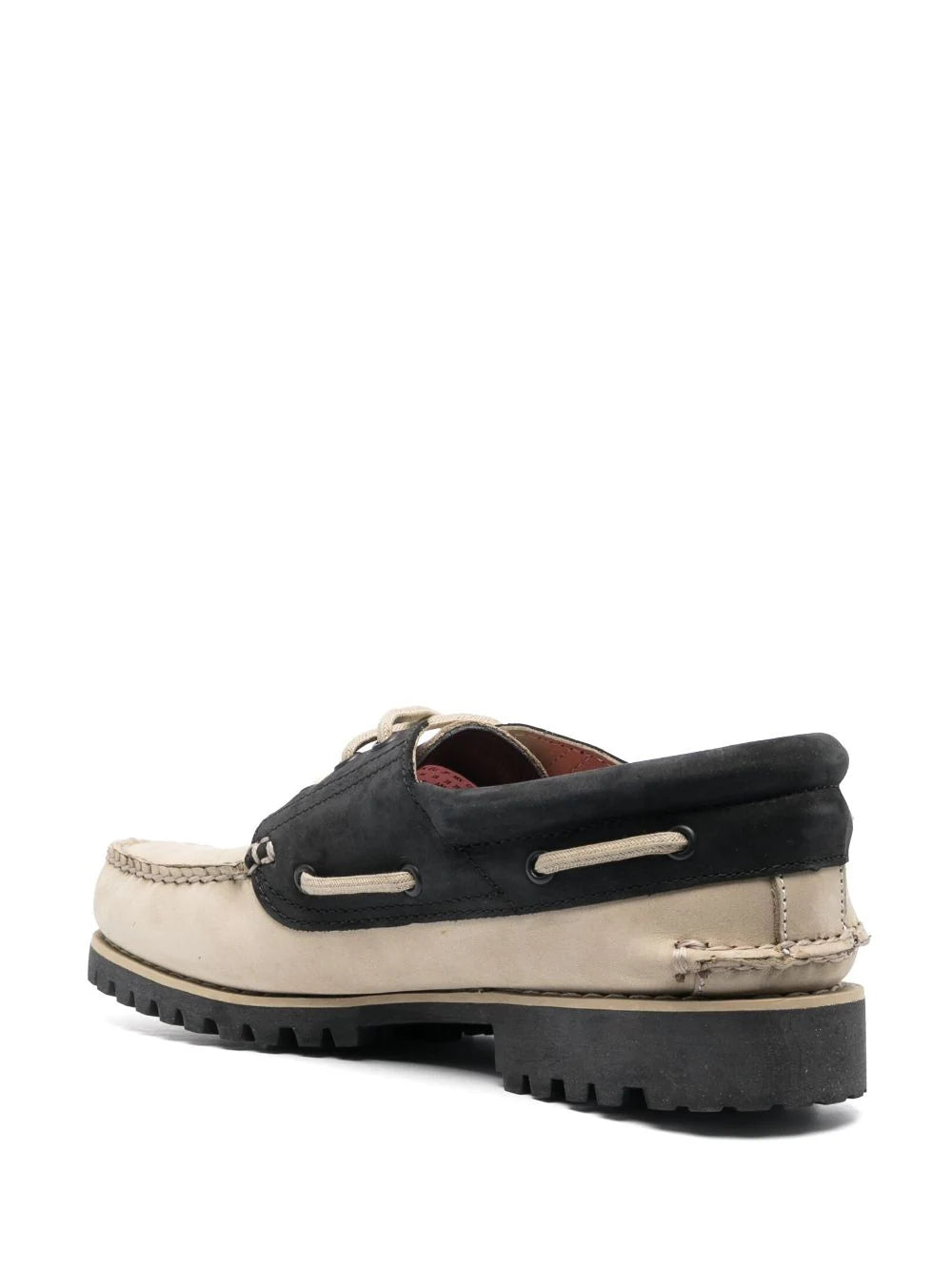 Timberland 3-Eye Lug Handsewn Boat Shoes 'Beige' A5RH8