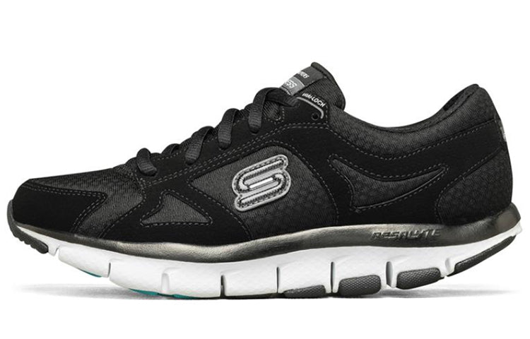 (WMNS) Skechers Liv Running Shoes Black/White 12473-BKW