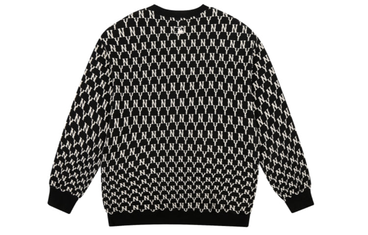 MLB New York Yankees Vintage Logo Printing Long-Sleeve Fleece Unisex Black 31MTM2011-50L