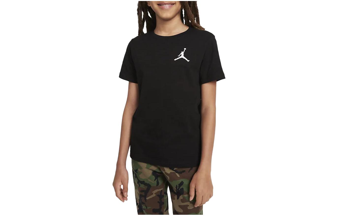 (GS) Air Jordan Logo T-Shirt 'Black' 95A873-023