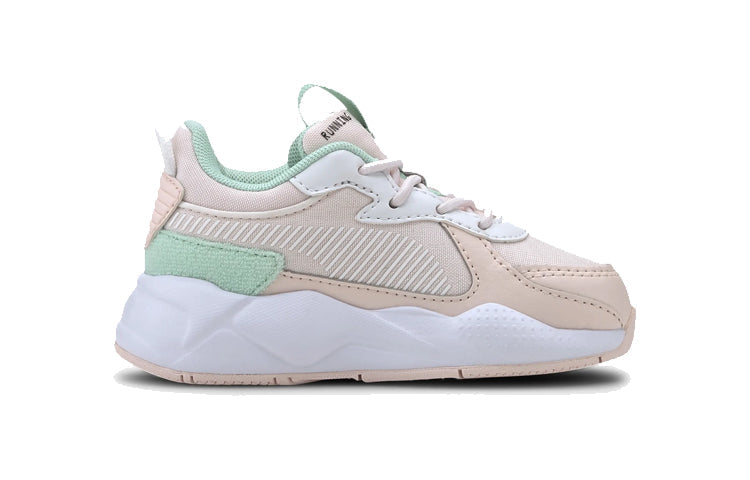 (TD) PUMA RS-X Collegiate Running Shoes Pink/Green 371628-03