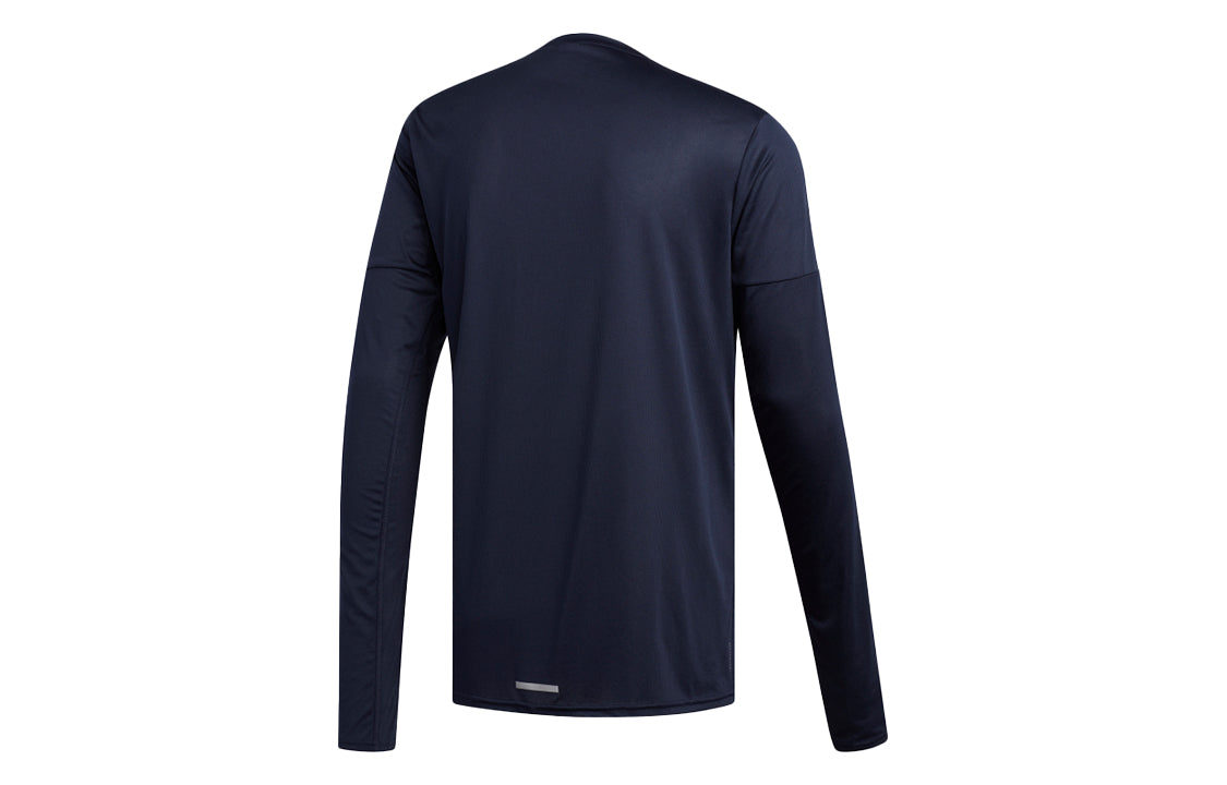 adidas Run 3s Ls M Printing Logo Running Long Sleeves Blue EK2858