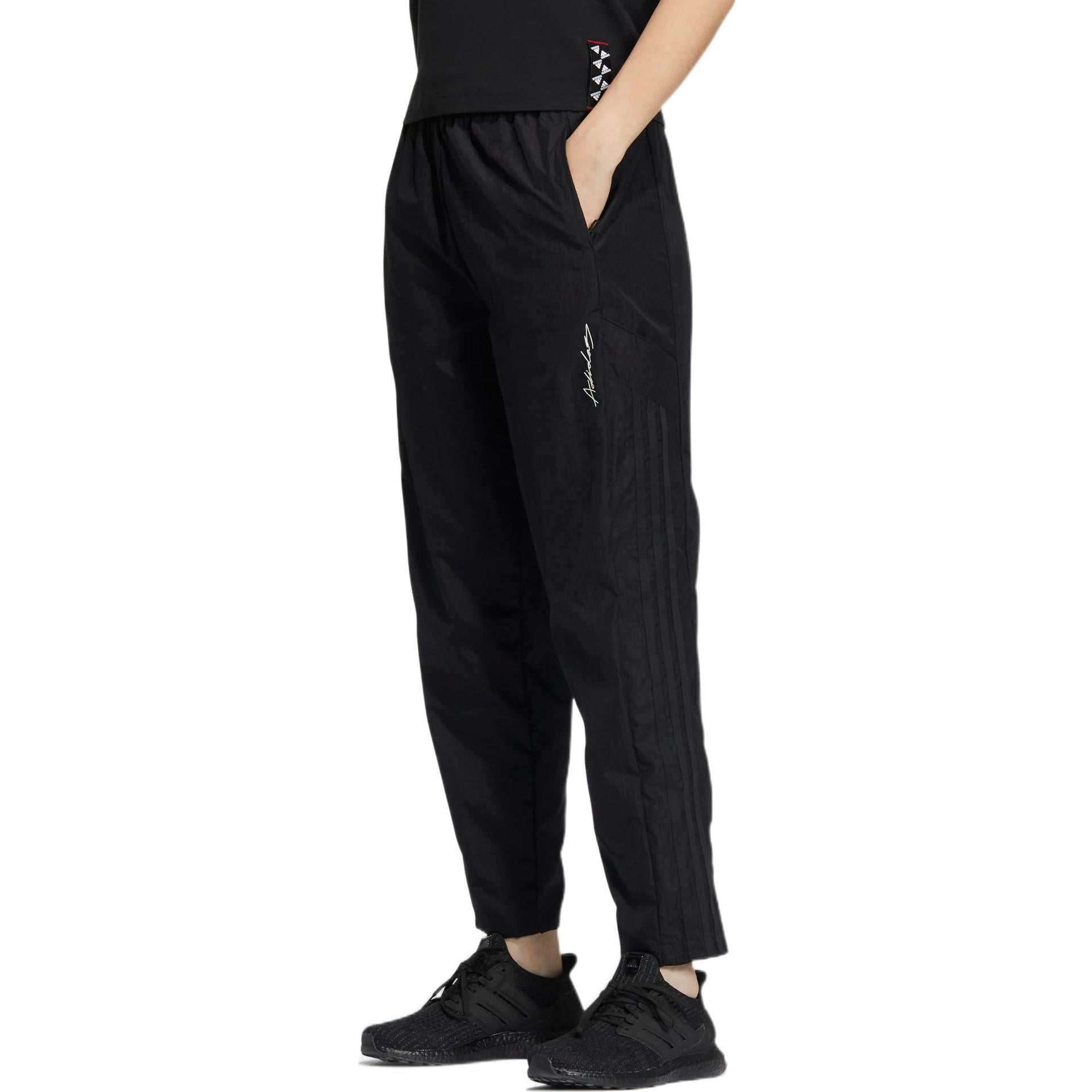 (WMNS) adidas UST Woven Pants Asia Sizing 'Black' HM2616