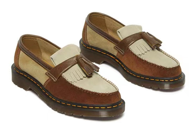 Dr. Martens Adrian Made in England Suede Tassle Loafers 'Dark Brown' 27501793