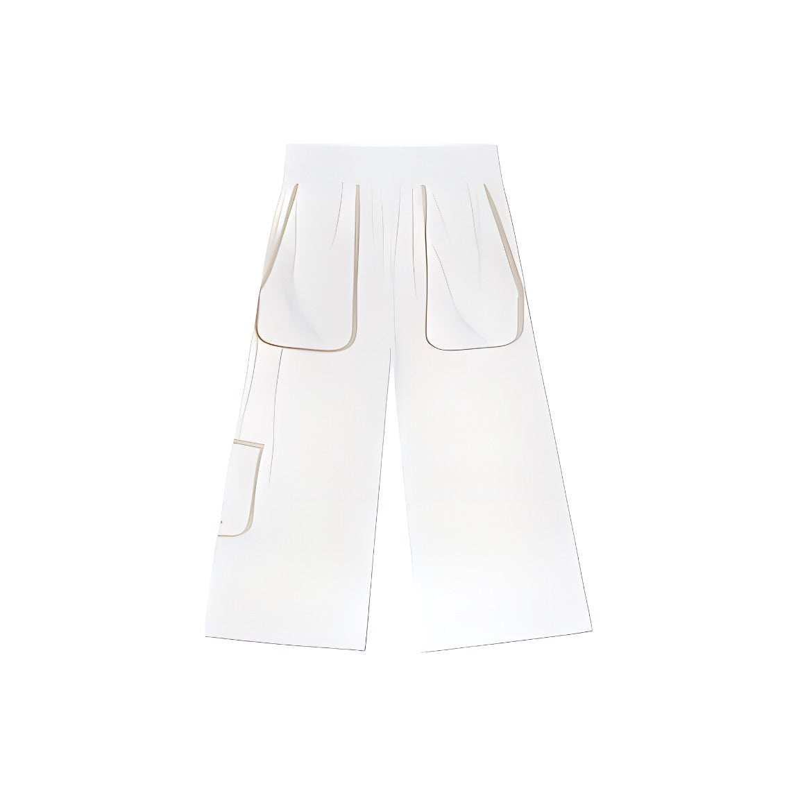 (WMNS) Converse Knit Cargo Straight Casual Pants Asia Sizing 'White' 10021453-A02