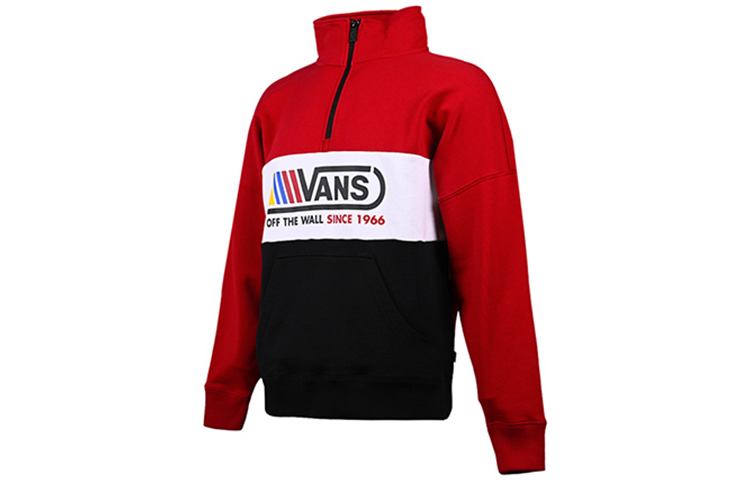 Men's Vans Contrast Color Stitching Pullover Red VN0A4URO14A