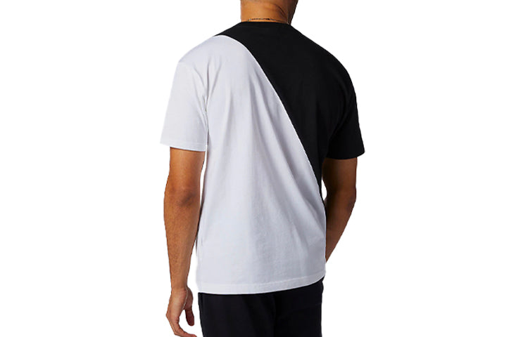 New Balance Athletics Splice T-shirt Asia Sizing 'Black White' MT11513-BM