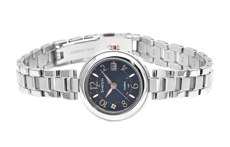 CASIO SHEEN Series Wrist /Silver Solar Powered Blue Analog SHW-7100TD-2AJF